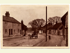 Real photographic postcard of Old Malton, Yorkshire