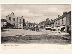 printed postcard of Malton Market Place