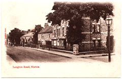 printed postcard of Langton Road, Norton, Yorkshire