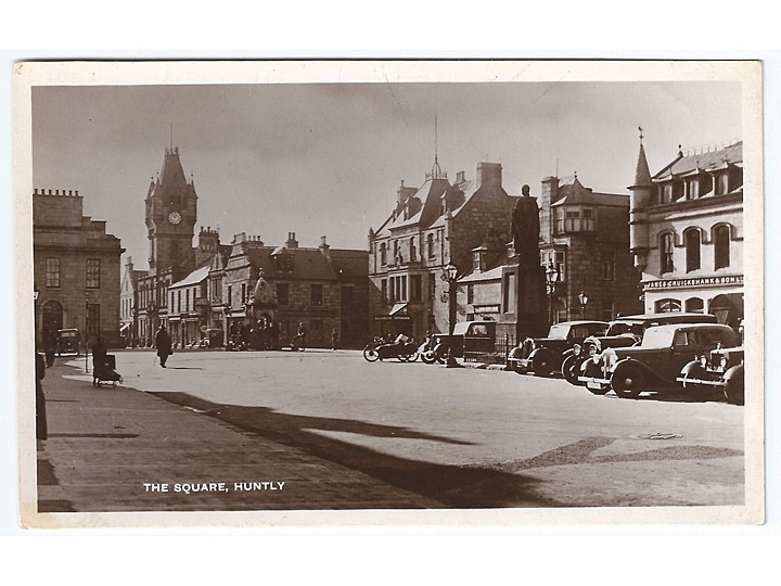 The Square in Huntly photographic postcard