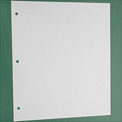 White Card for 3 Ring Binders - Interleaving