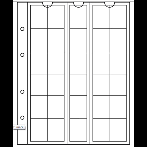 Numis coin pages for up to 25mm coins 