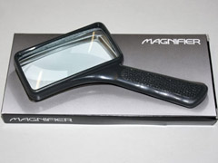 Rectangular glass hand magnifier