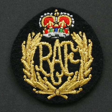 RAF Airman QC Cloth Cap Badge