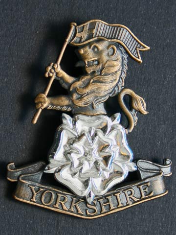 cap yorkshire regiment badge badges military army bronzed vernon infantry mycollectors beret regt
