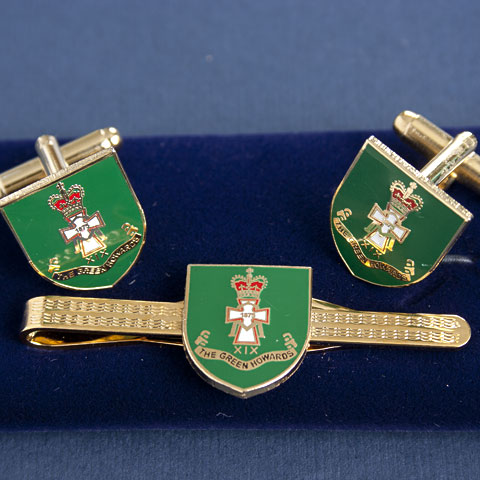 Green Howards Cufflink and Tiepin set