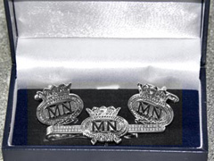 Merchant Navy boxed cufflink and tie bar