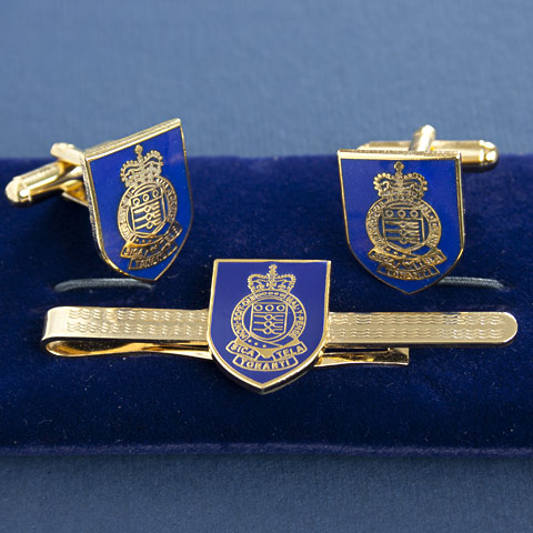 Royal Army Ordnance Corps cufflinks and tiepin set