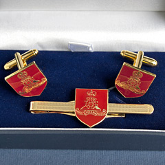 Royal Artillery boxed cufflink and tie bar