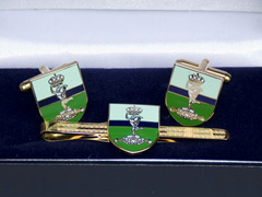 Royal Signals boxed cufflink and tie bar