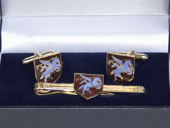 Airborne Regiment boxed cufflink and tie bar