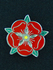Lancashire Red Rose Lapel Badge