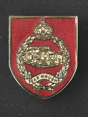 Royal Tank Regiment Red Background 1st RTR Lapel Badge 