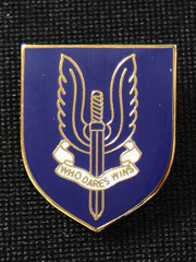 SAS Enameled Shield Lapel Badge