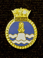 HMS Albion navy crest lapel badge