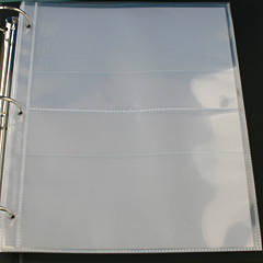 Banknote Display Pages for 3 Ring Binder