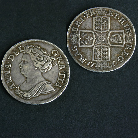 Anne I Shilling 1711