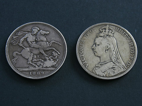 Victorian 1889 Silver Crown