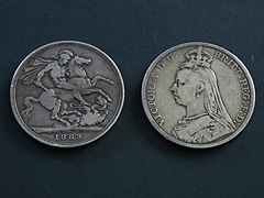 Victorian 1889 Silver Crown