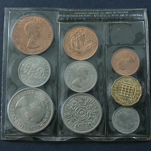 1953 pre-decimal 9 coin set