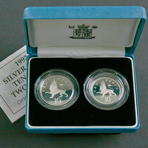 1992 10 Pences Silver Proof Coins