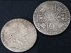 George III 1787 Sixpence - British Coin Image 2