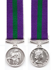 Miniature medal General Service Medal pre-62 QE2
