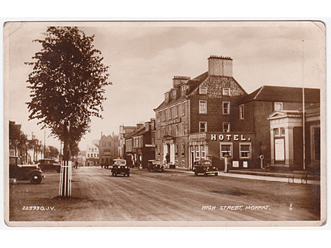 Moffat High Street Photographic Postcard