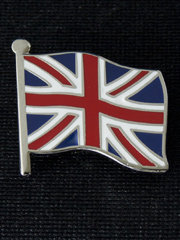 Union Jack Flag Lapel Badge