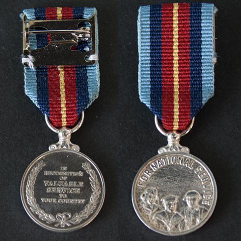 For National Service Miniature Medal