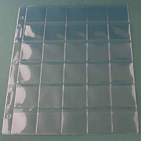 Extra coin album pages for 30 medium size coins