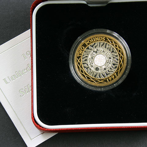 1997 2 Pound Silver Proof Coin