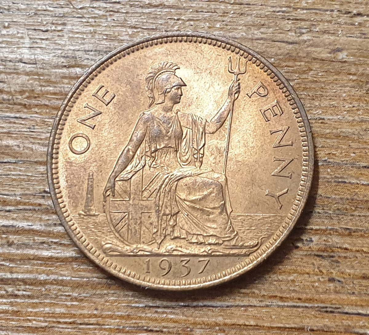 1937 penny - King George VI
