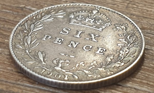 1901 sixpence - Queen Victoria