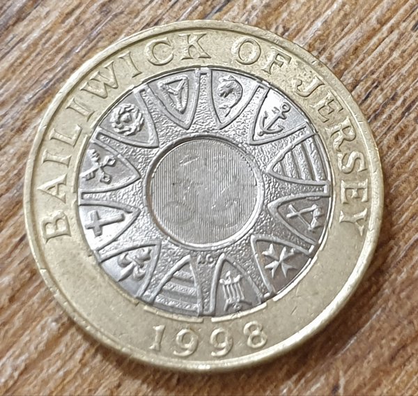 1998 Jersey two pound coin - Queen Elizabeth II