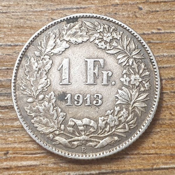 Swiss - one franc - 1913