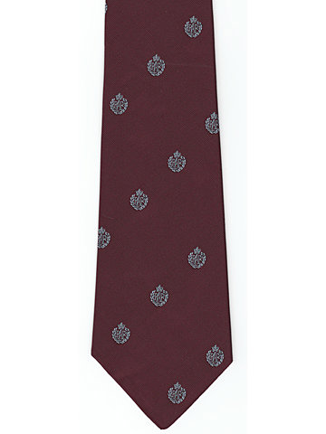 RAF Cap Badge on Maroon logo tie