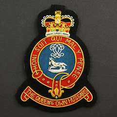 The Queens Own Hussars Wire Blazer Badge