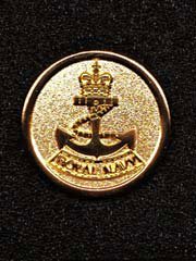 Royal Navy gold coloured lapel badge