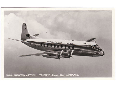 BEA Viscount Aeroplane postcard